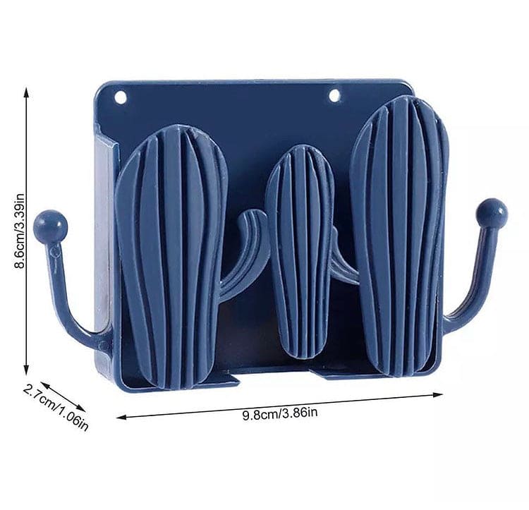 Wall Mounted Self Adhesive Cactus Shaped Charger Phone Bracket Holder, Wall Mounted Remote Control Storage Box, Mobile Phone Charging Stand Wall Mounted Self Adhesive Cactus Shaped Charger Phone Bracket Holder, Wall Mounted Remote Control Storage Box, Mobile Phone Charging Stand